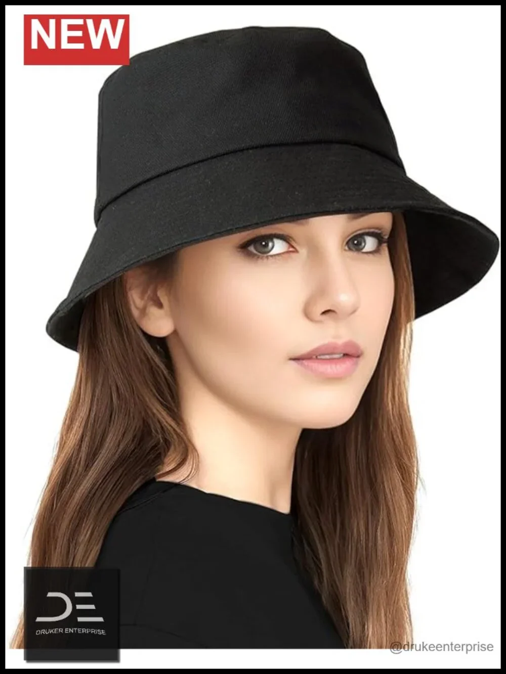 Cotton Bucket Hat Unisex Summer Sun Hat Packable Fisherman Cap Casual